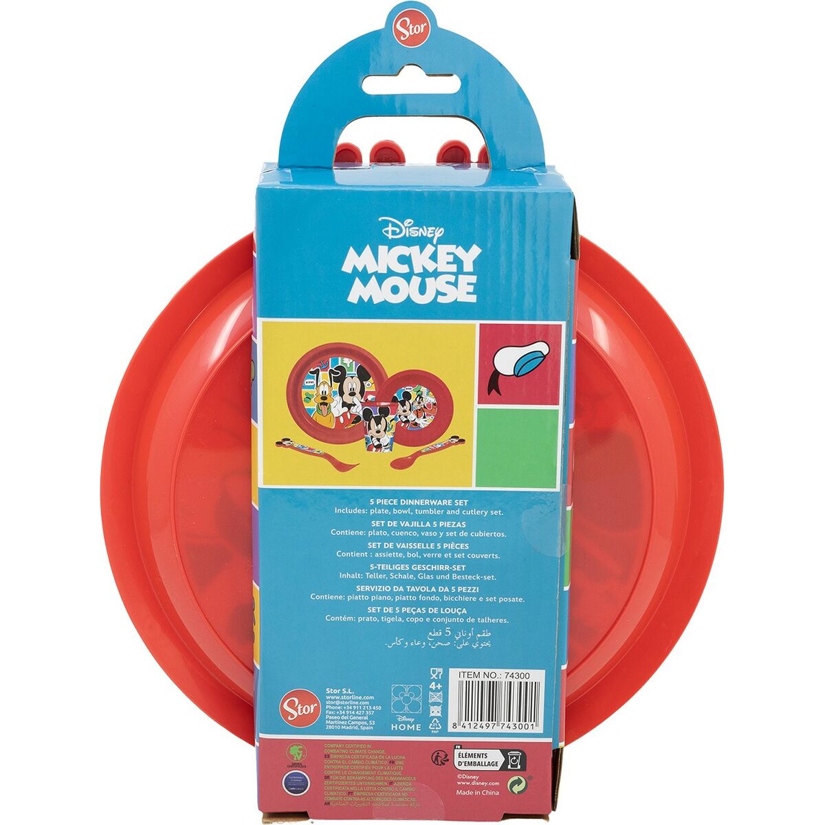 Middagssett for barn Mickey Mouse CZ11311 (5 Deler)
